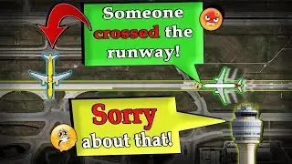 NEAR DISASTER | Plane Crosses Runway in Front of Departing Aircraft!