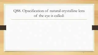 Optometry MCQs Series - Part 18