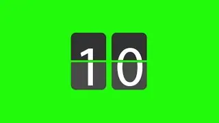 10 - 0 Number Countdown Green Screen