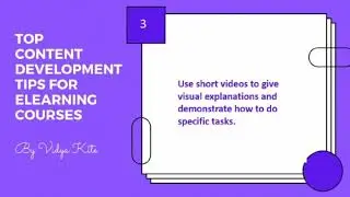 Top content development tips for e-learning courses