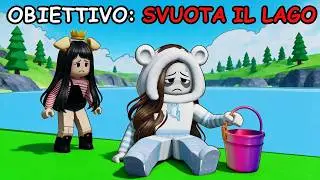 Emptying a lake WITH A BUCKET on Roblox