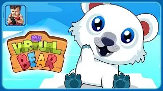 Take care of the virtual bear cub in kids game about pets My Virtual Bear by Tapps Games