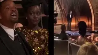 Slow Motion Version JADA Pinkett Smith REACTION to Will Smith SLAPS Chris Rock at Oscars 2022