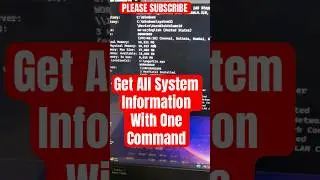 Get All System Information With One Command | system info 