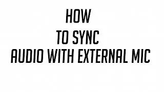 HOW TO SYNC AUDIO IN FINAL CUT PRO