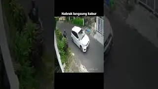 Gak tanggung jawab tabrak lari #motor #motoran #cctv #lalulintas