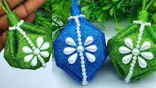 Low Budget Christmas Decor - Christmas Tree Ornaments Making at Home - Decorate With Me -Dollar Tree
