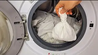 ÇAMAŞIR beyazlatmak ve LEKELERİ çıkarmak için bunu ÇAMAŞIR makinesine koyuyorum🔥