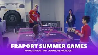 Tischtennis im Besucherzentrum des Frankfurter Flughafens | #wttfrankfurt Promo-Aktion