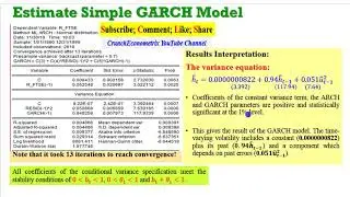 (EViews10): How to Estimate Standard GARCH Models 