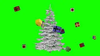 Christmas Tree Green Screen Chroma Key Background