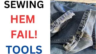 NEW SEWING TOOLS! DENIM CLOTH HOT WASH & DRY IRONING THE SHRUNKEN DENIM.