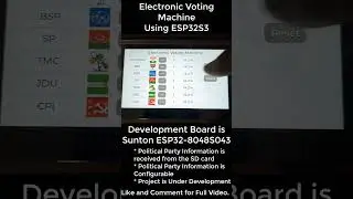 ESP32 Based Electronic Voting Machine Using LVGL #esp32project #esp32