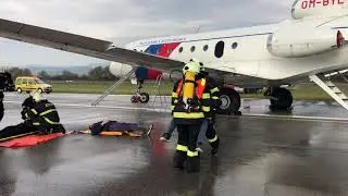 Spoluprácu záchranárov preverila simulovaná letecká nehoda