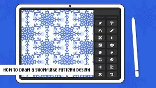 How to Draw a Snowflake pattern design