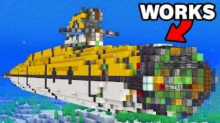 I Built a Working Submarine In Minecraft