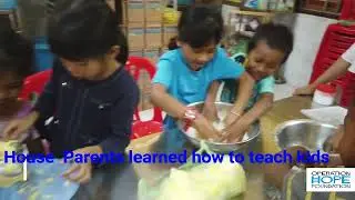 Grade 2 children baking cookies