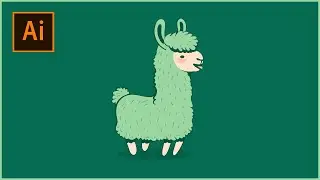 Рисуем ламу в Adobe illustrator / Урок по рисованию