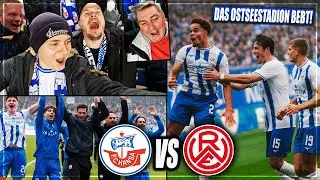 TORFESTIVAL OHNE CHEFTRAINER UND ALLE ESKALIEREN! Hansa Rostock - Rot Weiss Essen Stadion Vlog