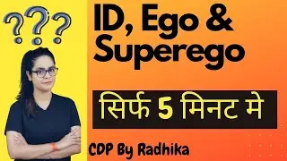 Id,Ego & Superego || Sigmund Freud theory || In just 5 minutes || CDP Mentor || By Radhika