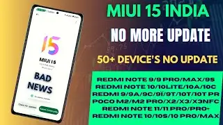 No More MIUI 15 India Update, These 50+ Device's Will Not Receive MIUI 15 Update In India