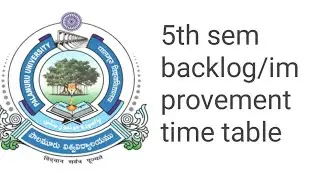 Palamuru University 5th Semester Backlog/Improvement Exams Time Table june 2023/PU Degree 5th sem
