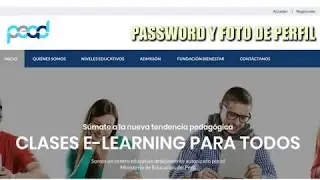 PEAD: Configurar Password   |  Agregar Foto de Perfil  -  Programa de Educación a Distancia