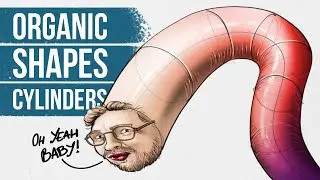 How to draw organic shapes: Cylinders ( Tutorial )
