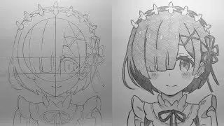 How to Draw Rem - [Re:Zero kara Hajimeru Isekai Seikatsu] Step by Step for Beginners