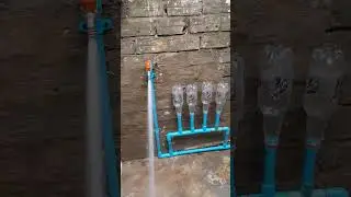 He fix PVC pipe low pressure water 