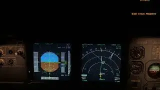 Airbus A319 Nighttime RNAV Z (RNP) approach and landing