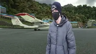 LUKLA TAKE OFF WALK TO PLANE