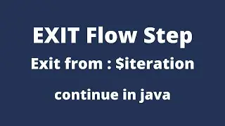 Exit Flow Step | Exit from $iteration | Software AG webMethods