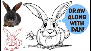 Draw Along With Dan! Today we draw a cute cartoon BUNNY!