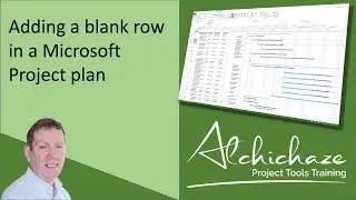 How to insert blank rows in Microsoft Project
