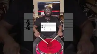 How to read snare drum music in one minute - Half notes