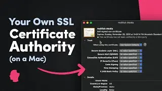 Create Your Own SSL Certificate Authority for Local HTTPS Development on a Mac