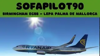 | RYANAIR Flight FR1954  | EGBB Birmingham - LEPA Palma de Mallorca | Boeing 737-800 | Vatsim | #…