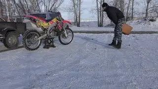Новогоднее веселье на HONDA CR250R 2T первая покатушка после покупки
