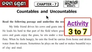 Countables and uncountables class 9 english grammar chapter 7 discussion by Prachi mam.