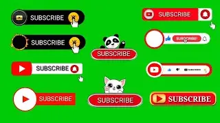 ✅Top 10 Subscribe Button Green Screen | Green Screen Like Comment Share Subscribe Button Video🎈