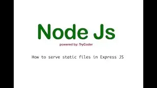 How to serve static files in Express JS
