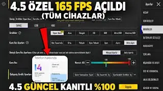 NEW 4.5 EXCLUSIVE 165 FPS SETTING UNLOCKED HOW TO DO IT 4.5 FPS BOOST | 120 fps config pubg mobile