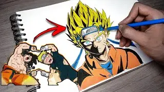 Fusing GOKU and NARUTO in a Drawing 👉🏼👈🏼