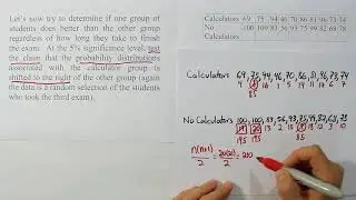 Performing a Wilcoxon Rank Sum Test in Nonparametric Statistics, Problem 4