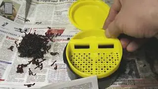 Банка с ситом  для сортировки мотыля живого от мёртвого