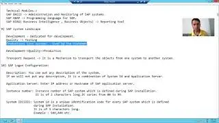 4 - Basics of SAP and ABAP - SAP System Landscape