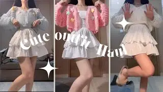 cute outfit haul #outfit #aesthetic#casualoutfit #fashiontrends#viral#skirtstyling #cuteoutfitideas