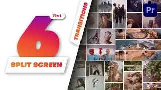 Premiere Pro Template: Multiscreen Transitions - 6 Split Screen