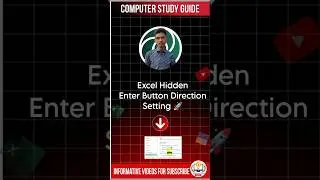Excel Hidden Enter Button Direction Setting 🚀|Computer Study Guide| 